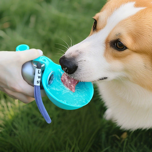 Bouteille d'Eau Portable 2-en-1 pour Chien - Anti-Fuite