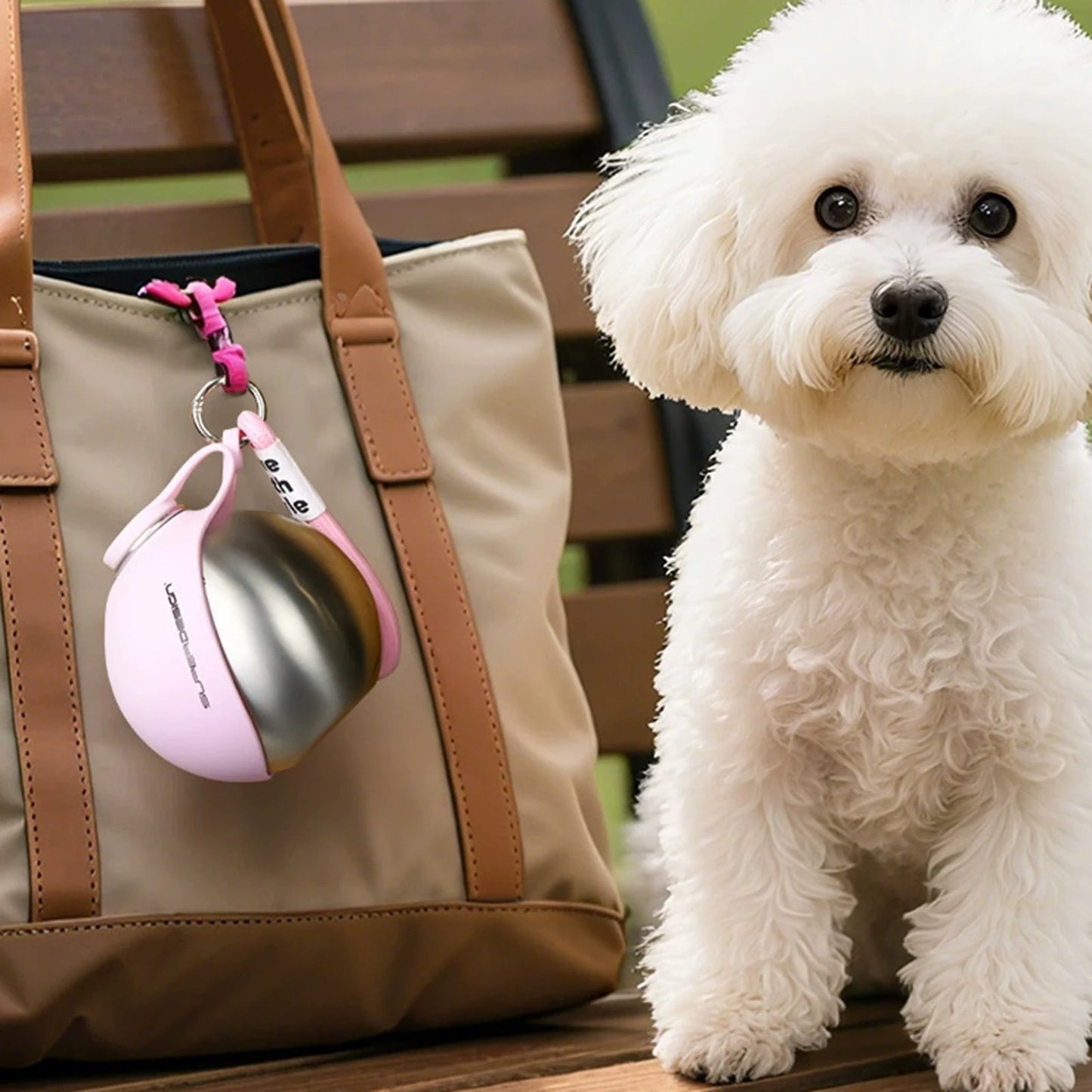 Bouteille d'Eau Portable 2-en-1 pour Chien - Anti-Fuite