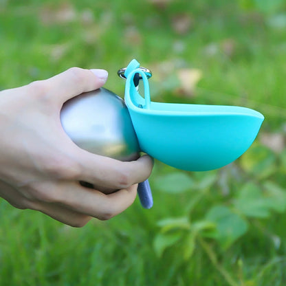 Bouteille d'Eau Portable 2-en-1 pour Chien - Anti-Fuite